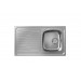 Hansgrohe S21 S210-A342 86 Einbauspüle 342 mit Abtropffläche und manueller Ablaufgarnitur Edelstahl
