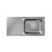 Hansgrohe S44 S440-A500 100 Einbauspüle 500 mit Abtropffläche und automatischer Ablaufgarnitur Edelstahl