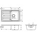Hansgrohe S44 S440-F342 79 Einbauspüle 342 mit Abtropffläche kurz und automatischer Ablaufgarnitur Edelstahl