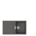 Hansgrohe S52 S520-F345 Einbauspüle mit automatischer Ablaufgarnitur Steingrau