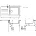 Hansgrohe S52 S520-F480 Einbauspüle mit automatischer Ablaufgarnitur Graphitschwarz