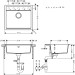 Hansgrohe S52 S520-F510 Einbauspüle mit automatischer Ablaufgarnitur Graphitschwarz
