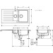 Hansgrohe S52 S520-F530 Einbauspüle mit automatischer Ablaufgarnitur Graphitschwarz