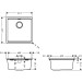 Hansgrohe S53 S530-F400 Einbauspüle 400 mit manueller Ablaufgarnitur Graphitschwarz