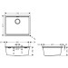 Hansgrohe S53 S530-F500 Einbauspüle 500 mit manueller Ablaufgarnitur Graphitschwarz