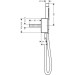 Hansgrohe Schlauchanschl.u.Brausenhalter Axor Edge Diamantschliff chrom m.Stabhandbr.