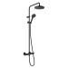 HG Showerpipe 200 1jet Vernis Blend mattschwarz mit Brausethermostat