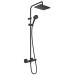 HG Showerpipe 230 1jet Vernis Shape mattschwarz mit Brausethermostat