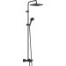 Hansgrohe Showerpipe 240 1jet Vernis Shape mattschwarz mit Wannenthermostat