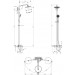 Hansgrohe Showerpipe Croma 220 für Wanne chrom mit Thermostat