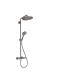 Hansgrohe Showerpipe Croma Select S 280 EcoSmart mit Raindance Handbrause brushed black chrome