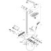 Hansgrohe Showerpipe Raindance Select chrom mit Kopfbrause Raindance E Air 3jet 300mm