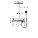 Hansgrohe Showerpipe Rainmaker Select E 460 2jet weiss/chrom