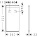 Hansgrohe Spiegel Xarita Lite Q 360/30 m.hor.LED Beleuchtung Wandschalter Matt Black