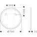 Hansgrohe Spiegel Xarita Lite S 700/30 m.rund.LED Beleuchtung IR Sensor Matt White