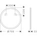 Hansgrohe Spiegel Xarita Lite S 700/30 m.rund.LED Beleuchtung Wandschalter Matt White