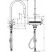 Hansgrohe Spültischmischer 170 Aquno Select M81 Ausziehbrause 3jet mattschwarz