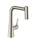 Hansgrohe Spültischmischer 220 Metris edelstahl-optik mit Ausziehbrause