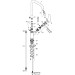 Hansgrohe Spültischmischer 260 Focus M41 Eco 1jet chrom