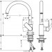 Hansgrohe Spültischmischer 260 Vernis Shape M35 1jet chrom