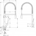 Hansgrohe Spültischmischer AXOR Citterio Semi-Pro steel optik