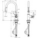 Hansgrohe Spültischmischer Axor Montreux edelstahl-optik mit Ausziehbrause