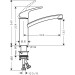 Hansgrohe Spültischmischer 160 Focus M41 1jet chrom