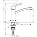 Hansgrohe Spültischmischer 160 Focus M41 1jet chrom