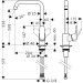Hansgrohe Spültischmischer 260 Focus M41 1jet edelstahl-optik