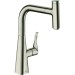 Hansgrohe Spültischmischer Metris Select 240 edelstahl-optik mit Ausziehauslauf