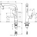 Hansgrohe Spültischmischer Metris Select 260 Schwenkauslauf chrom