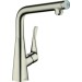 Hansgrohe Spültischmischer Metris Select Schwenkauslauf edelstahl-optik