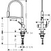 Hansgrohe Spültischmischer Talis Select M54  PowderSpray 3jet BBC