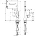 Hansgrohe Spültischmischer Talis Select S 300 edelstahl-optik mit Ausziehauslauf