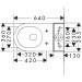 Hansgrohe Stand WC f.aufge.Spülka.EluPura Or.S 640x360 mm wandb.hor./v.Abg.o.SPR ACF we