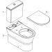 Hansgrohe Stand WC Set EluPura Or.S640 ver.hor. Abg.SPR ACF m.Spülkasten/WC Sit.we