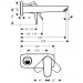 Hansgrohe Talis E 2-Loch Waschtischmischer Unterputz F-Set Brushed Black langer Auslauf