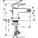 Hansgrohe Bidetmischer Talis E brushed black chrome 