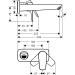 Hansgrohe 2-Loch Waschtischmischer Unterputz Talis E F-Set langer Auslauf polished gold
