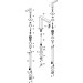 Hansgrohe Tecturis E 3-Loch Waschtischarmatur 150 EcoSmart+ mit Push-Open Ablaufgarnitur Mattweiß
