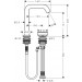 Hansgrohe Tecturis S 2-Loch Waschtischmischer 150 CoolStart mit Ablaufgarnitur Mattschwarz
