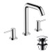 Hansgrohe Tecturis S 3-Loch Waschtischarmatur 150 mit Push-Open Ablaufgarnitur Chrom
