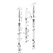 Hansgrohe Tecturis S 3-Loch Waschtischarmatur 150 mit Push-Open Ablaufgarnitur Mattweiß