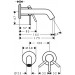 Hansgrohe Tecturis S Einhebel-Waschtischmischer Unterputz für Wandmontage mit Auslauf 16,5 cm Brushed Bronze