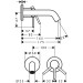 Hansgrohe Tecturis S Einhebel-Waschtischmischer Unterputz für Wandmontage mit Auslauf 16,5 cm Chrom