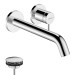 Hansgrohe Tecturis S Einhebel-Waschtischmischer Unterputz für Wandmontage mit Auslauf 22,5 cm Chrom