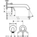 Hansgrohe Tecturis S Einhebel-Waschtischmischer Unterputz für Wandmontage mit Auslauf 22,5 cm Mattweiß