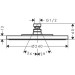 Hansgrohe Tellerkopfbrause Axor 240 mm edelstahl-optik mit Air-Injection