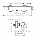 Hansgrohe Thermostat Ecostat Element Brausenmischer Aufputz DN15 mattschwarz