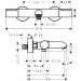 Hansgrohe Thermostat Ecostat Element Wanne Aufputz DN15 chrom
